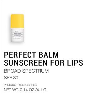 LimeLife Perfect Balm Sunscreen for Lips. SPF 30. NIB, unopened.